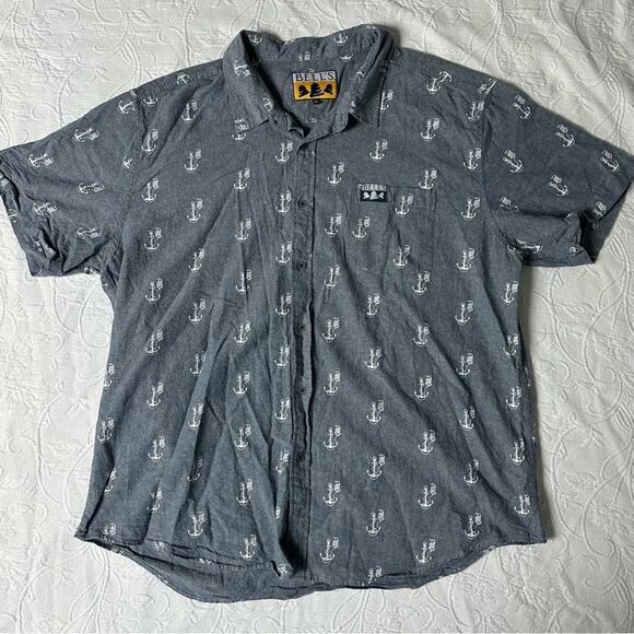 Bell’s Brewery Men’s Button Down Anchor Shirt Size XXL - Picture 1 of 6